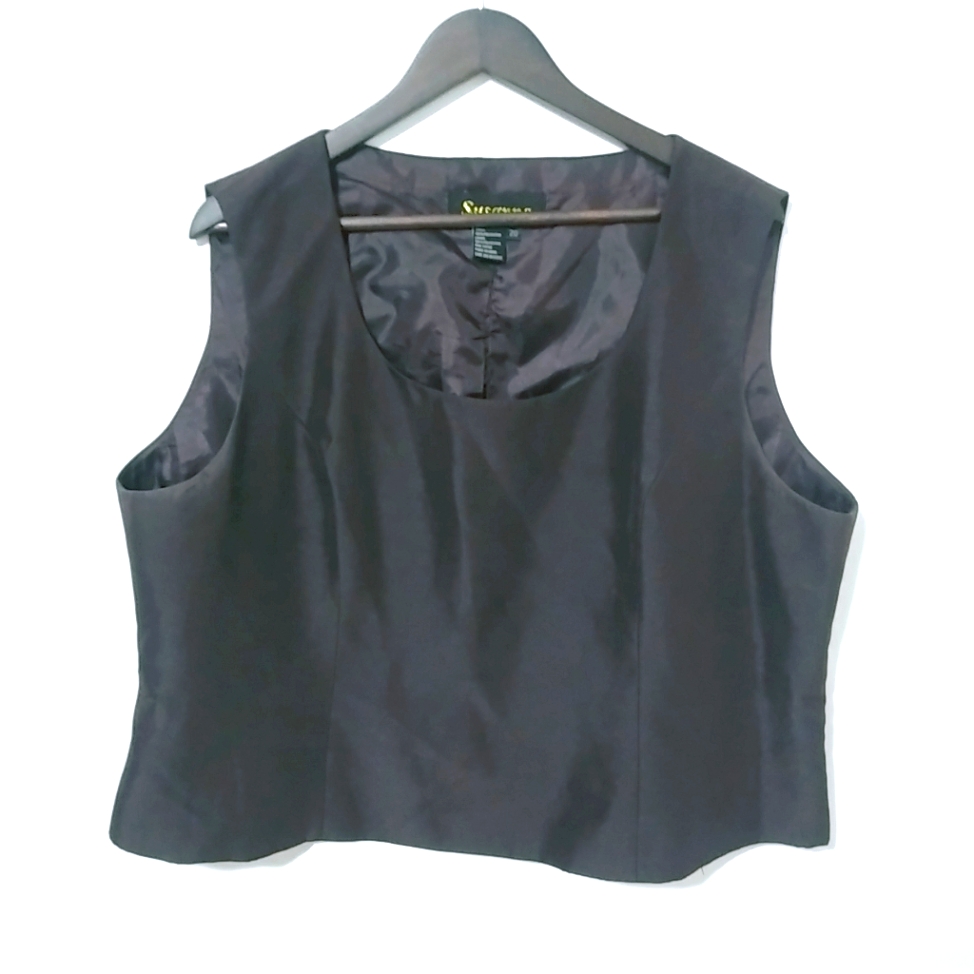 Susanna 20 Chocolate Sleeveless Shell Top Plus Workwear